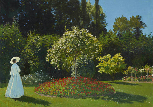 Plakat  Lady in the Garden, Monet Vintage do Salonu