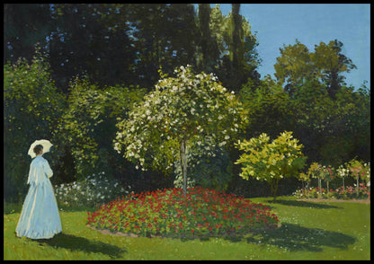 Plakat  Lady in the Garden, Monet Vintage do Salonu