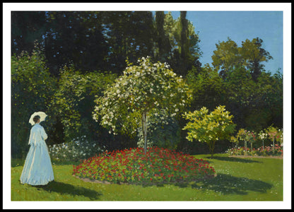 Plakat  Lady in the Garden, Monet Vintage do Salonu
