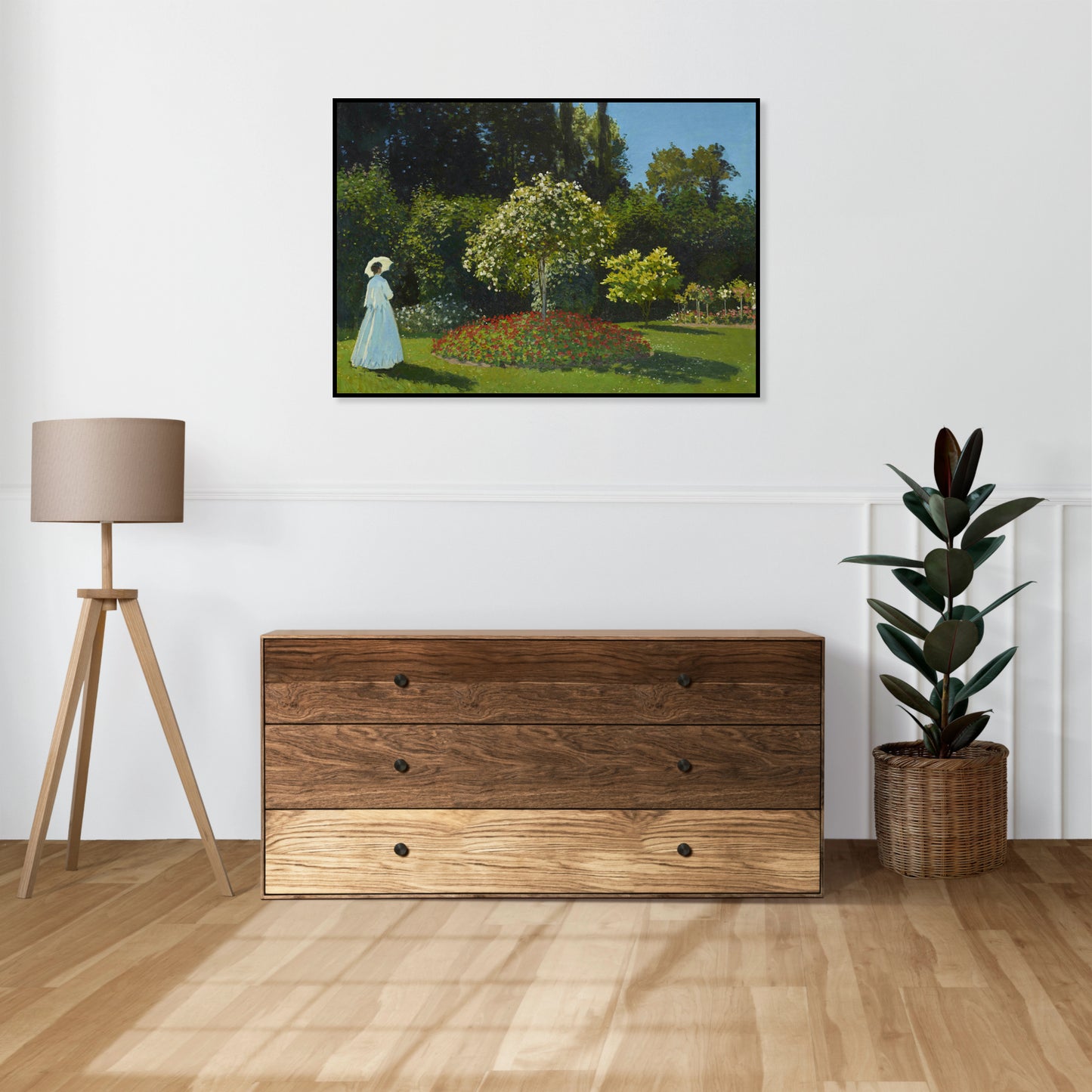 Plakat  Lady in the Garden, Monet Vintage do Salonu