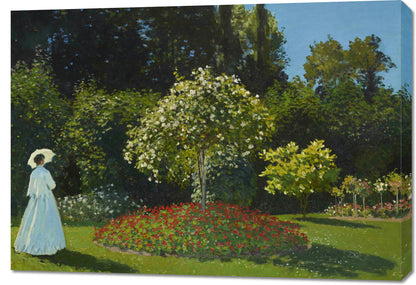 Obraz  Lady in the Garden, Monet Vintage do Salonu