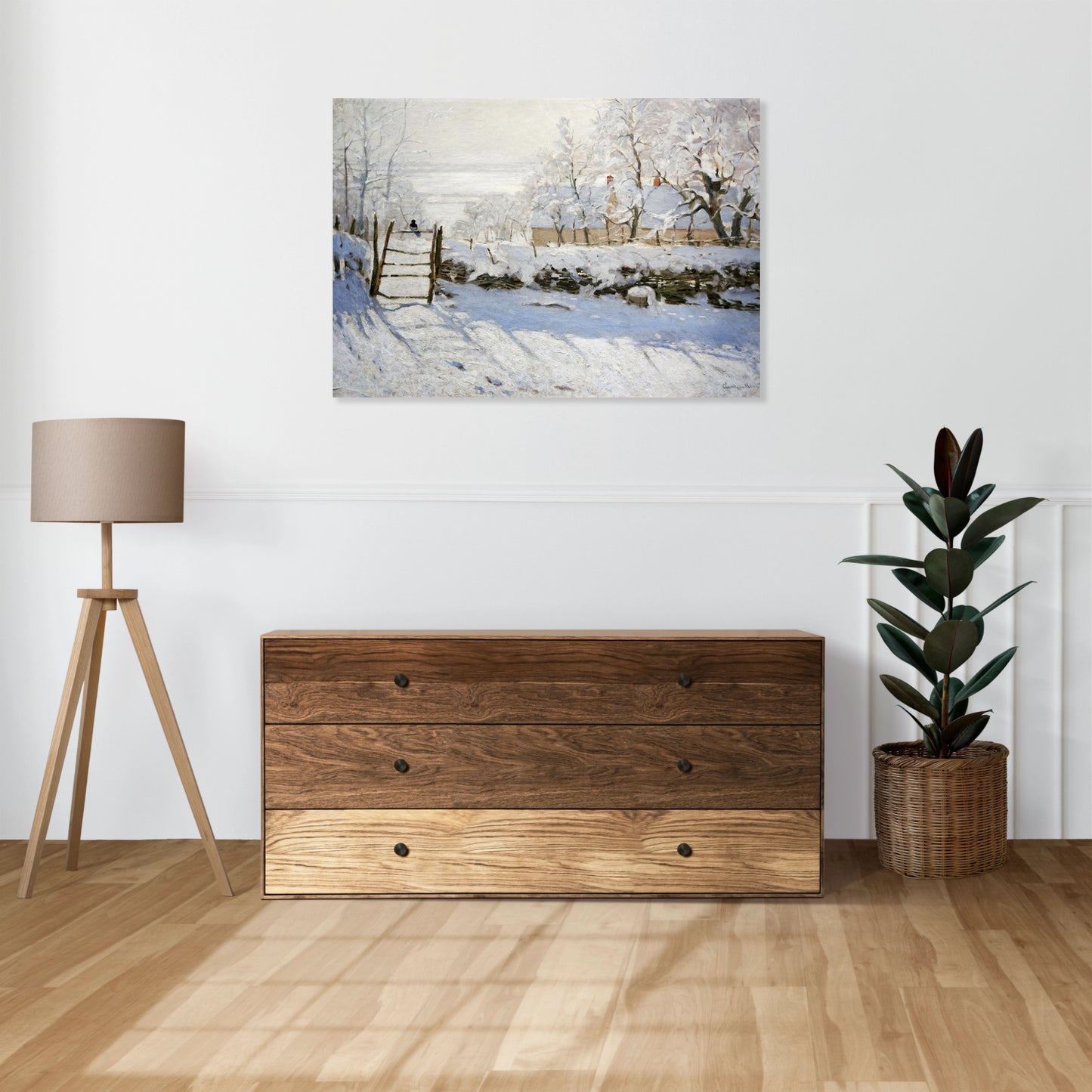 Obraz  The Magpie, Monet Vintage do Salonu
