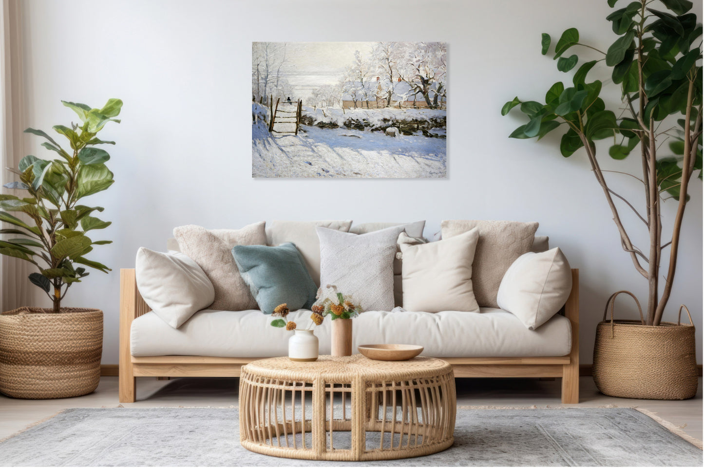 Obraz  The Magpie, Monet Vintage do Salonu