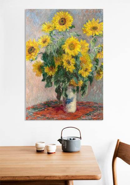 Obraz  Bouquet of Sunflowers, Monet Vintage do Salonu