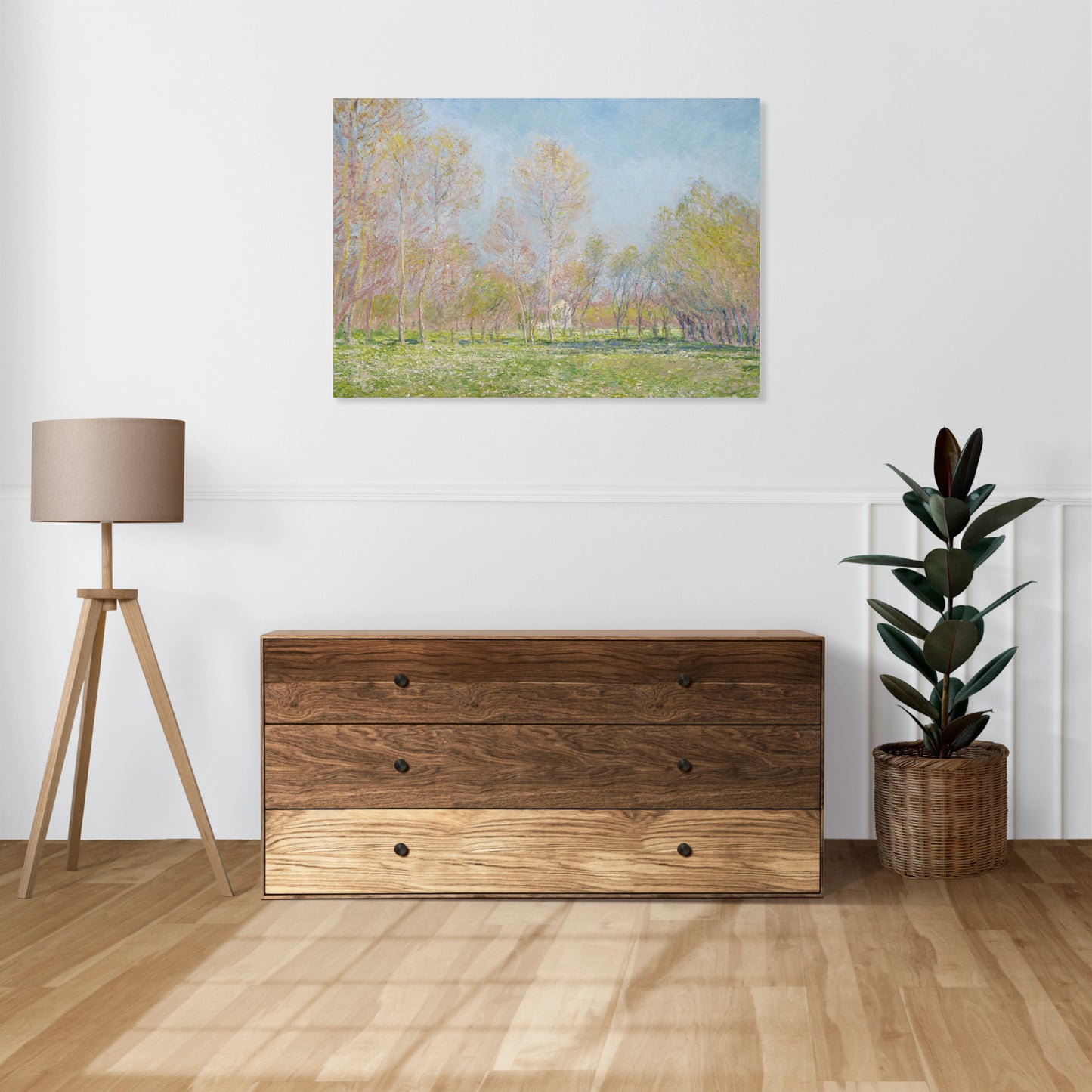 Obraz  Spring in Giverny, Monet Vintage do Salonu