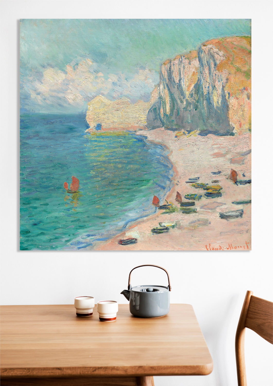Obraz  The Beach and the Falaise d'Amont, Monet Vintage