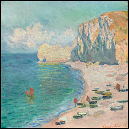 Plakat  The Beach and the Falaise d'Amont, Monet Vintage