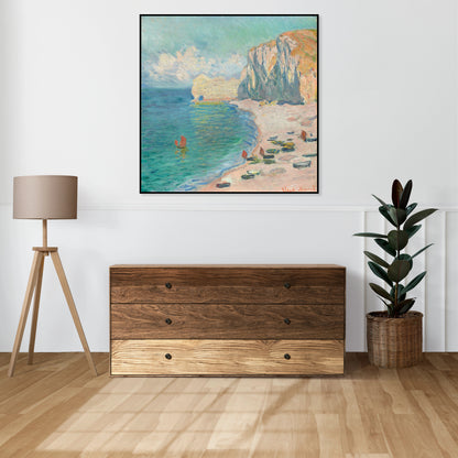 Plakat  The Beach and the Falaise d'Amont, Monet Vintage