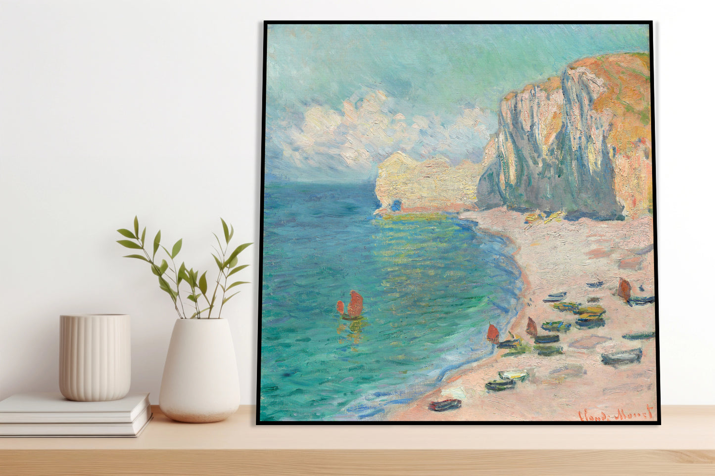 Plakat  The Beach and the Falaise d'Amont, Monet Vintage