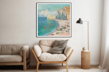 Plakat  The Beach and the Falaise d'Amont, Monet Vintage