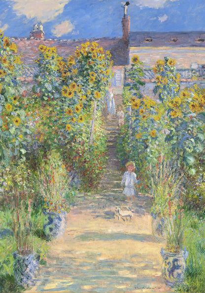Plakat  The Artist's Garden at Vétheuil, Monet Vintage
