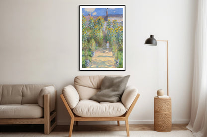 Plakat  The Artist's Garden at Vétheuil, Monet Vintage