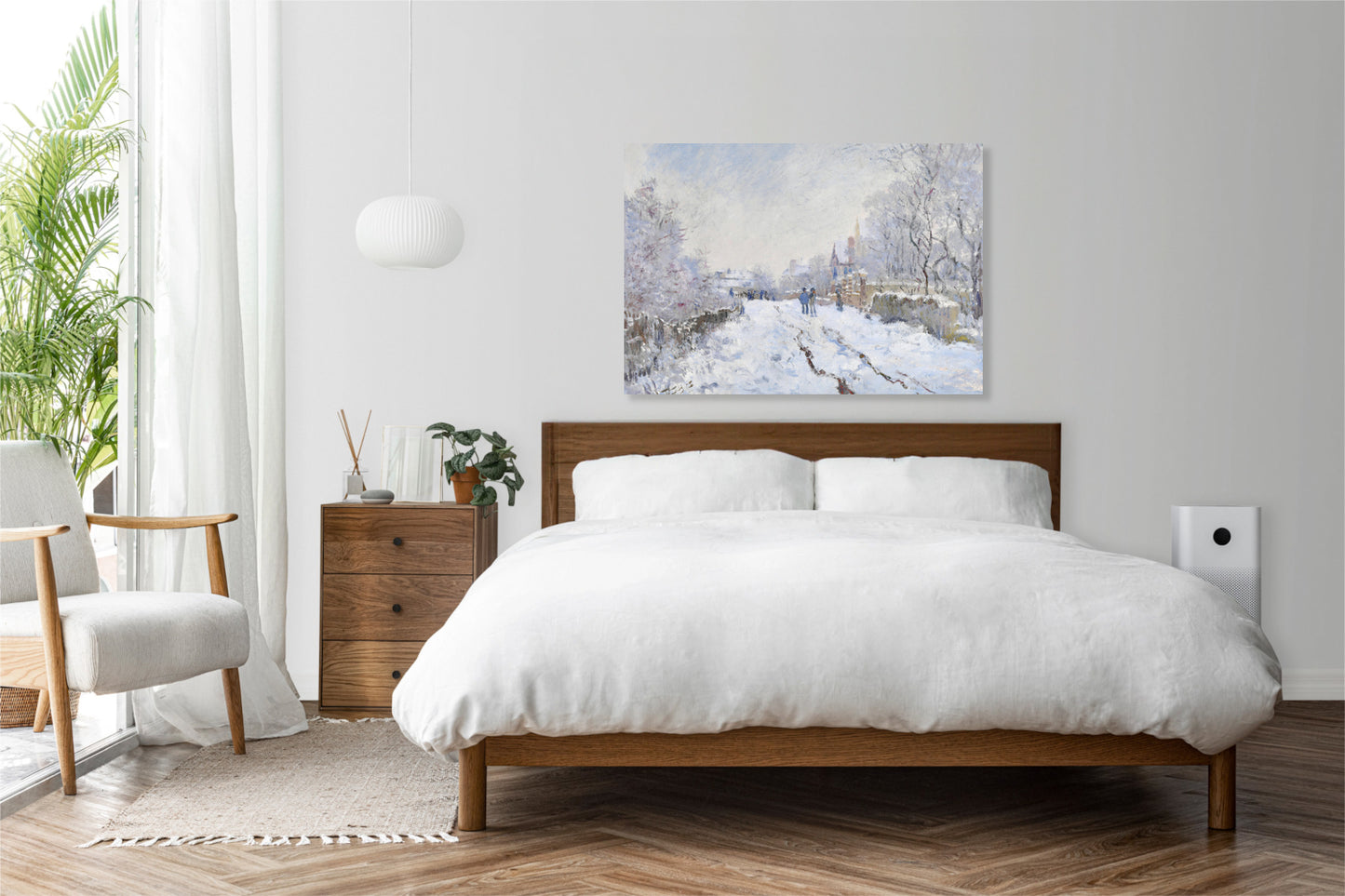 Obraz  Snow at Argenteuil, Monet Vintage do Salonu