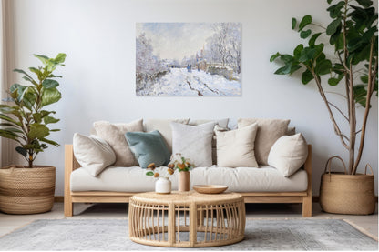 Obraz  Snow at Argenteuil, Monet Vintage do Salonu