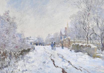 Plakat  Snow at Argenteuil, Monet Vintage do Salonu