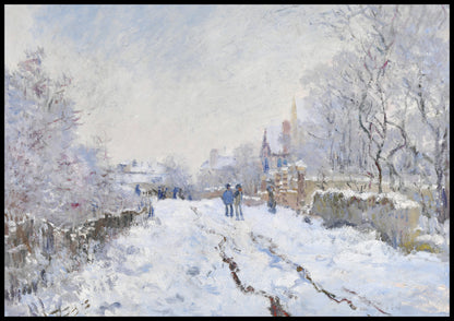 Plakat  Snow at Argenteuil, Monet Vintage do Salonu