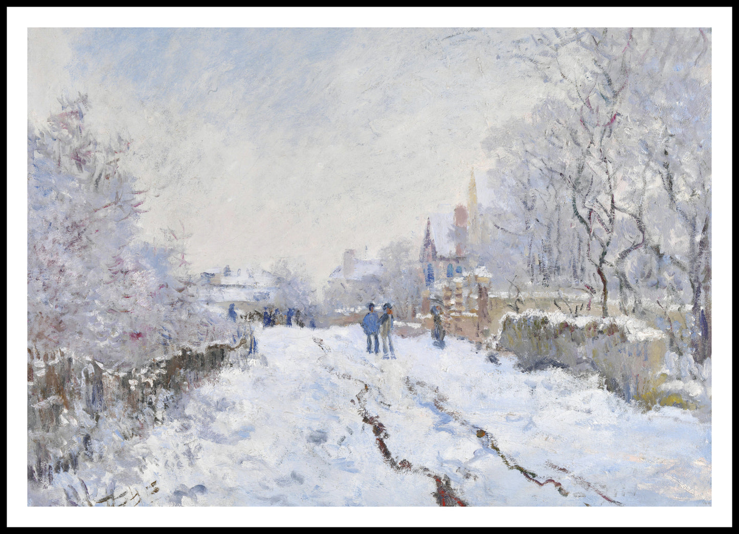 Plakat  Snow at Argenteuil, Monet Vintage do Salonu