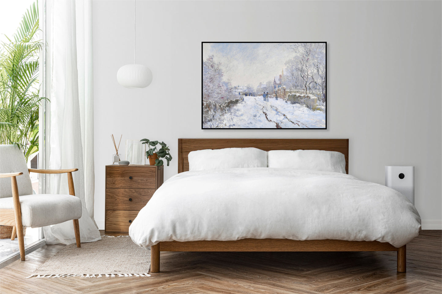 Plakat  Snow at Argenteuil, Monet Vintage do Salonu