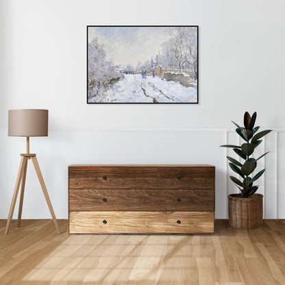 Plakat  Snow at Argenteuil, Monet Vintage do Salonu