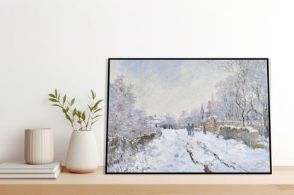 Plakat  Snow at Argenteuil, Monet Vintage do Salonu