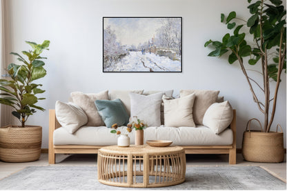 Plakat  Snow at Argenteuil, Monet Vintage do Salonu