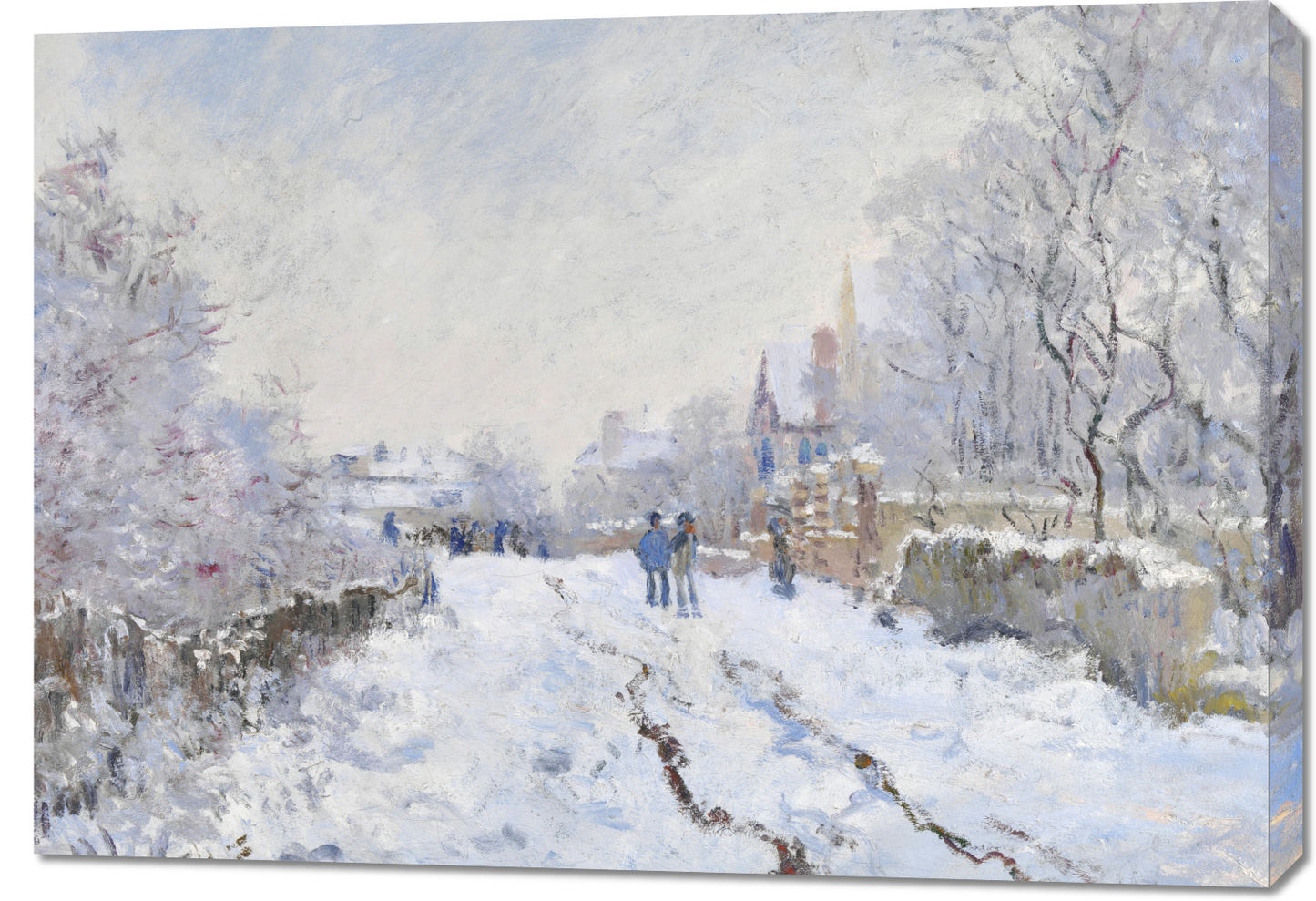 Obraz  Snow at Argenteuil, Monet Vintage do Salonu