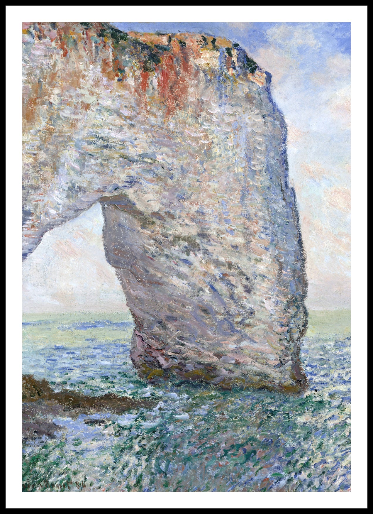 Plakat "Klify w Etretat" Claude'a Moneta