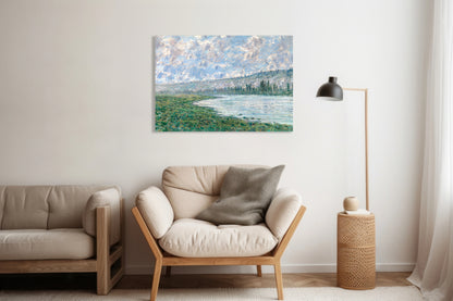 Obraz  The Seine at Vétheuil, Monet Vintage do Salonu