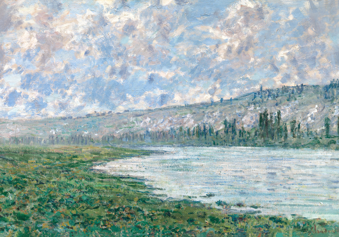 Plakat  The Seine at Vétheuil, Monet Vintage do Salonu