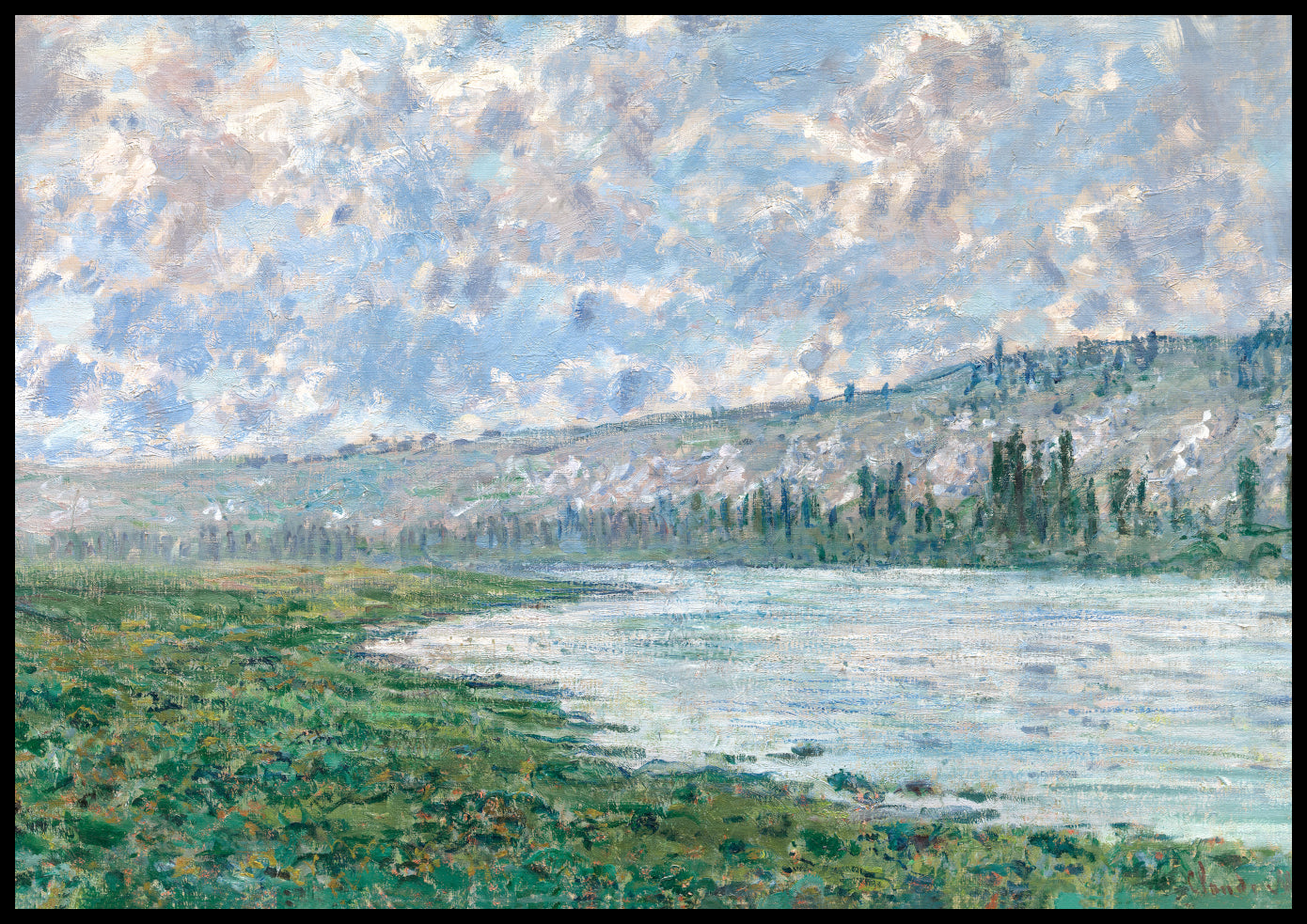 Plakat  The Seine at Vétheuil, Monet Vintage do Salonu