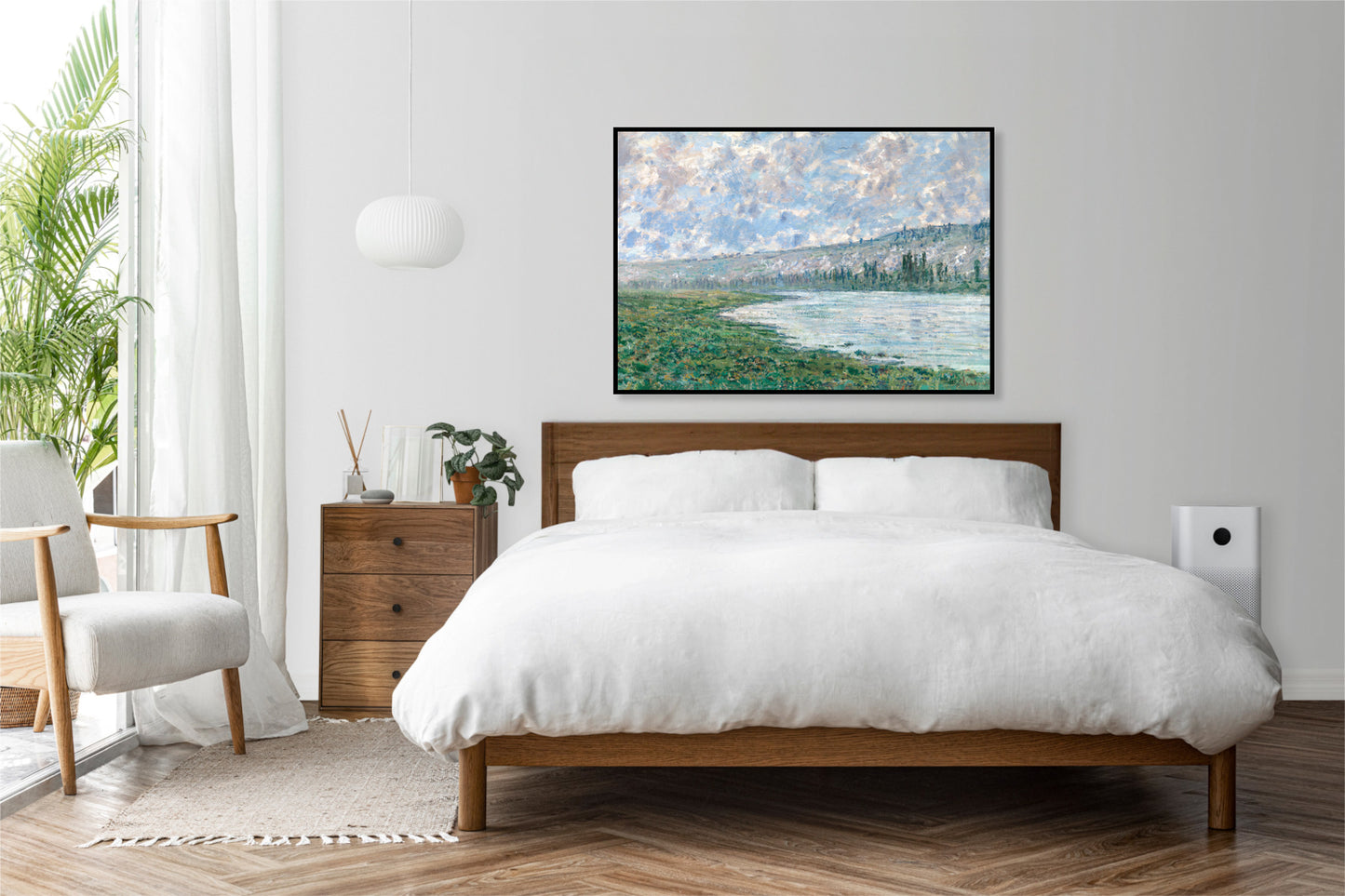 Plakat  The Seine at Vétheuil, Monet Vintage do Salonu