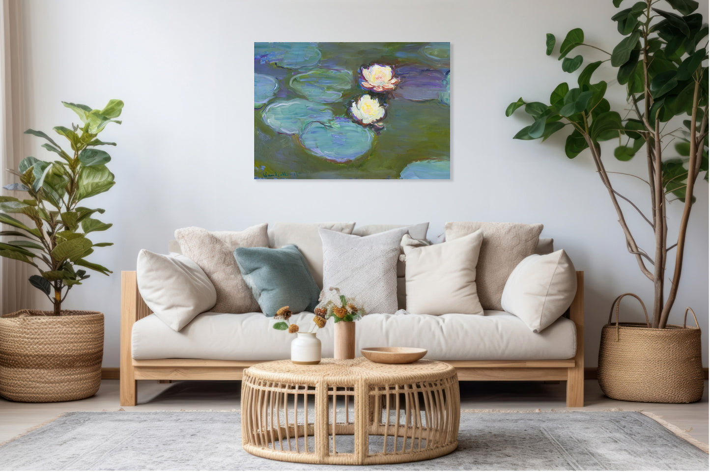 Obraz  Nympheas, Monet Vintage do Salonu