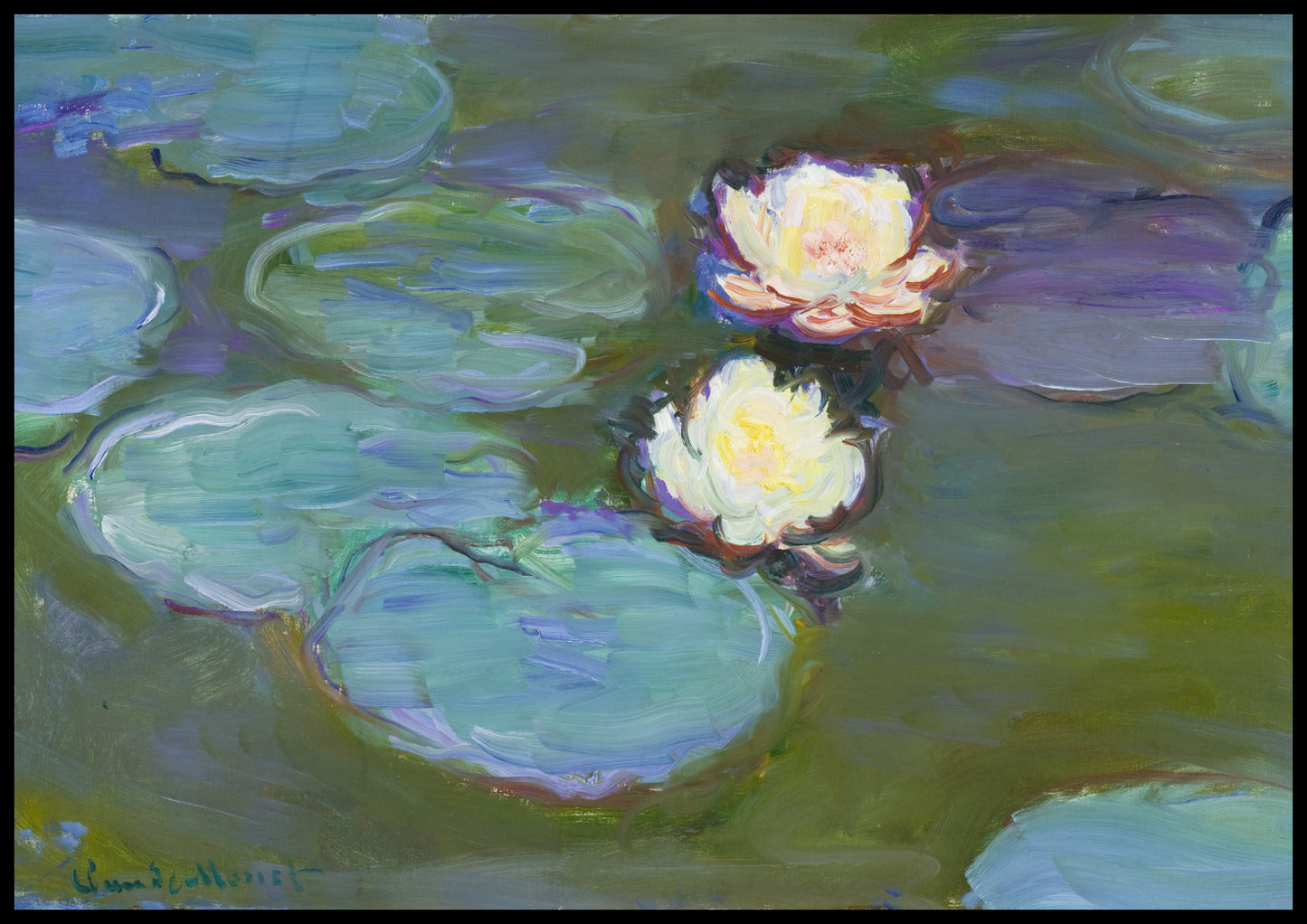 Plakat  Nympheas, Monet Vintage do Salonu