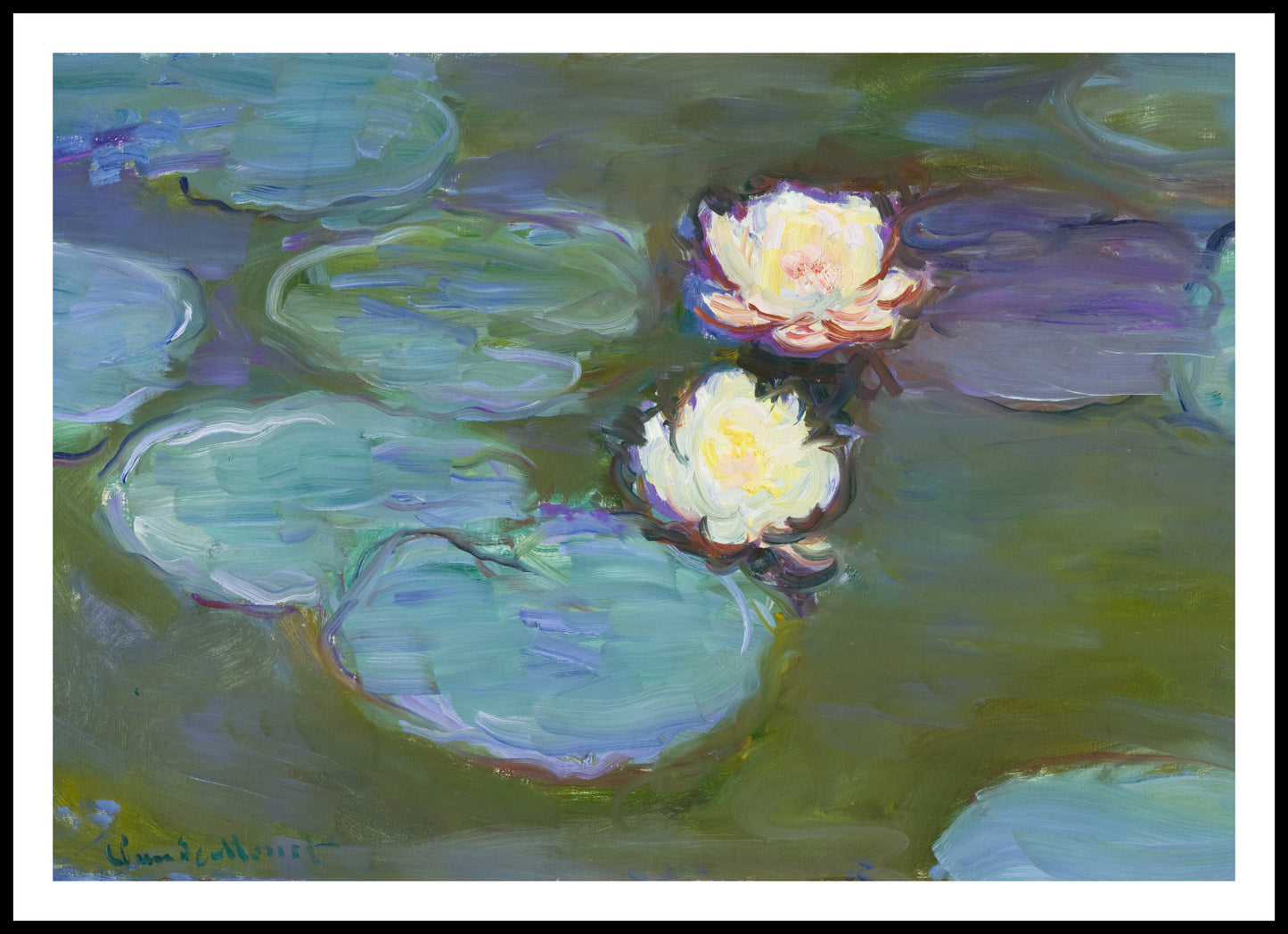 Plakat  Nympheas, Monet Vintage do Salonu