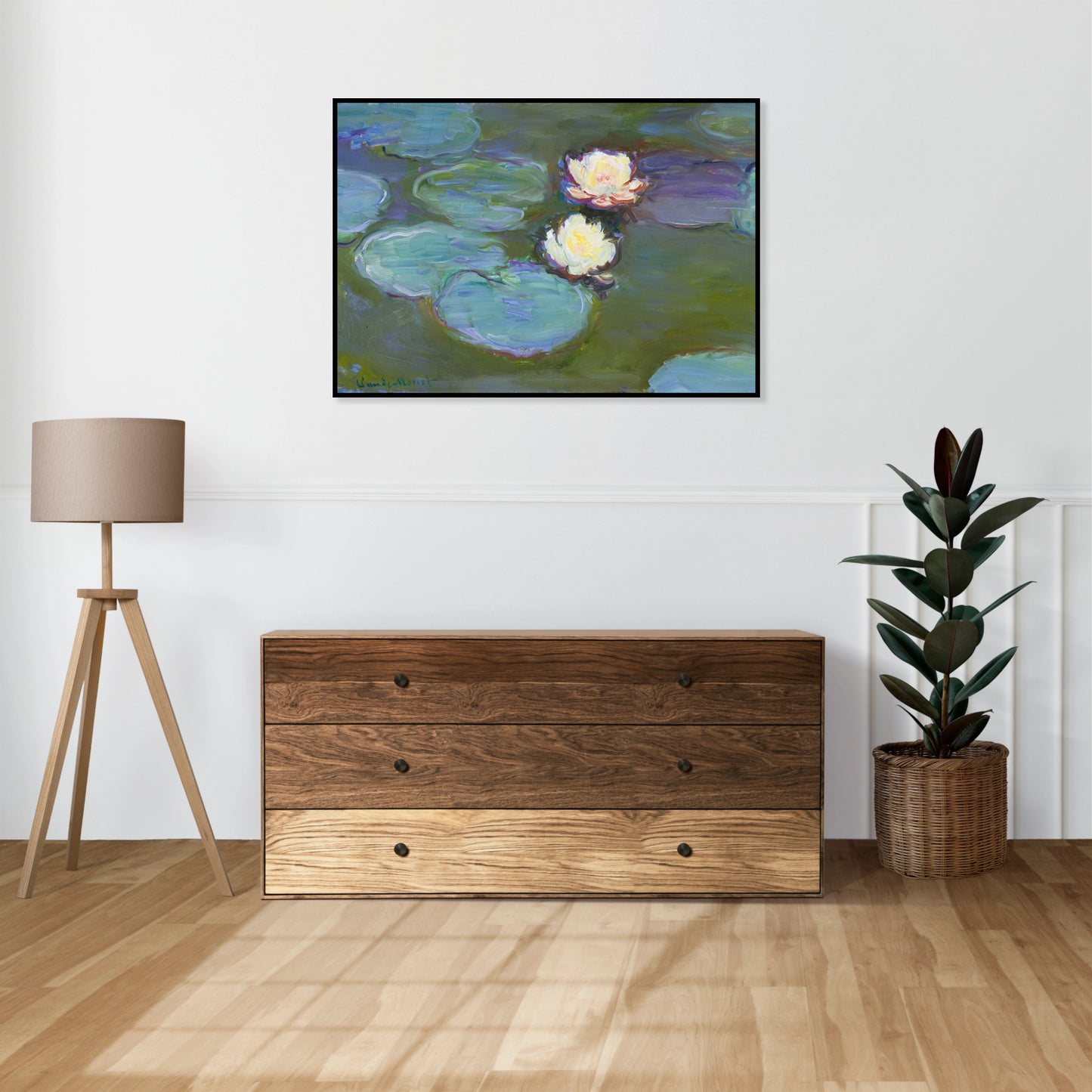 Plakat  Nympheas, Monet Vintage do Salonu