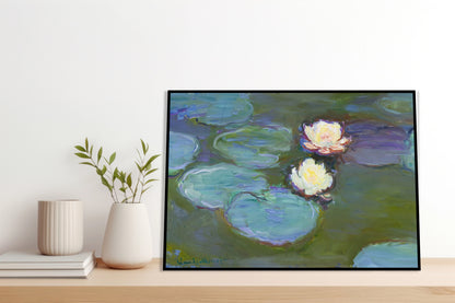 Plakat  Nympheas, Monet Vintage do Salonu
