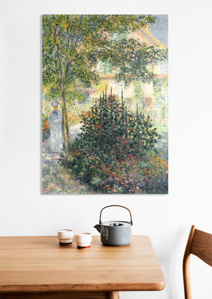 Obraz  Camille Monet in the Garden, Monet Vintage