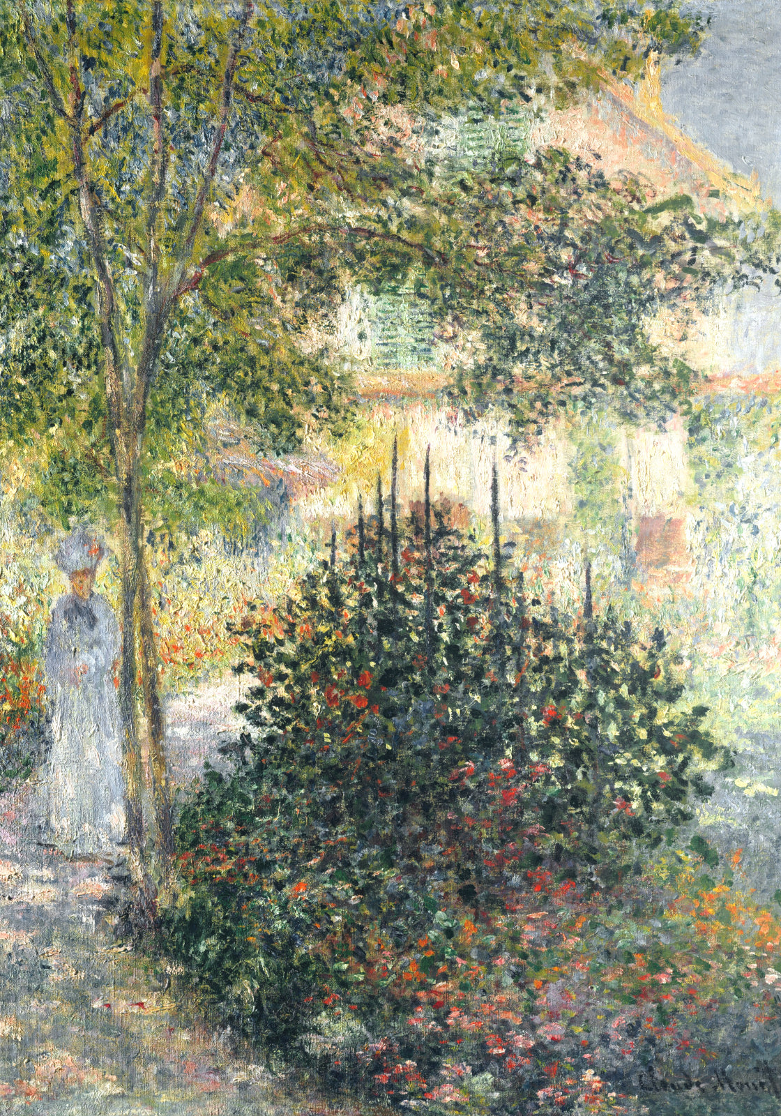 Plakat Camille Monet in the Garden, Monet