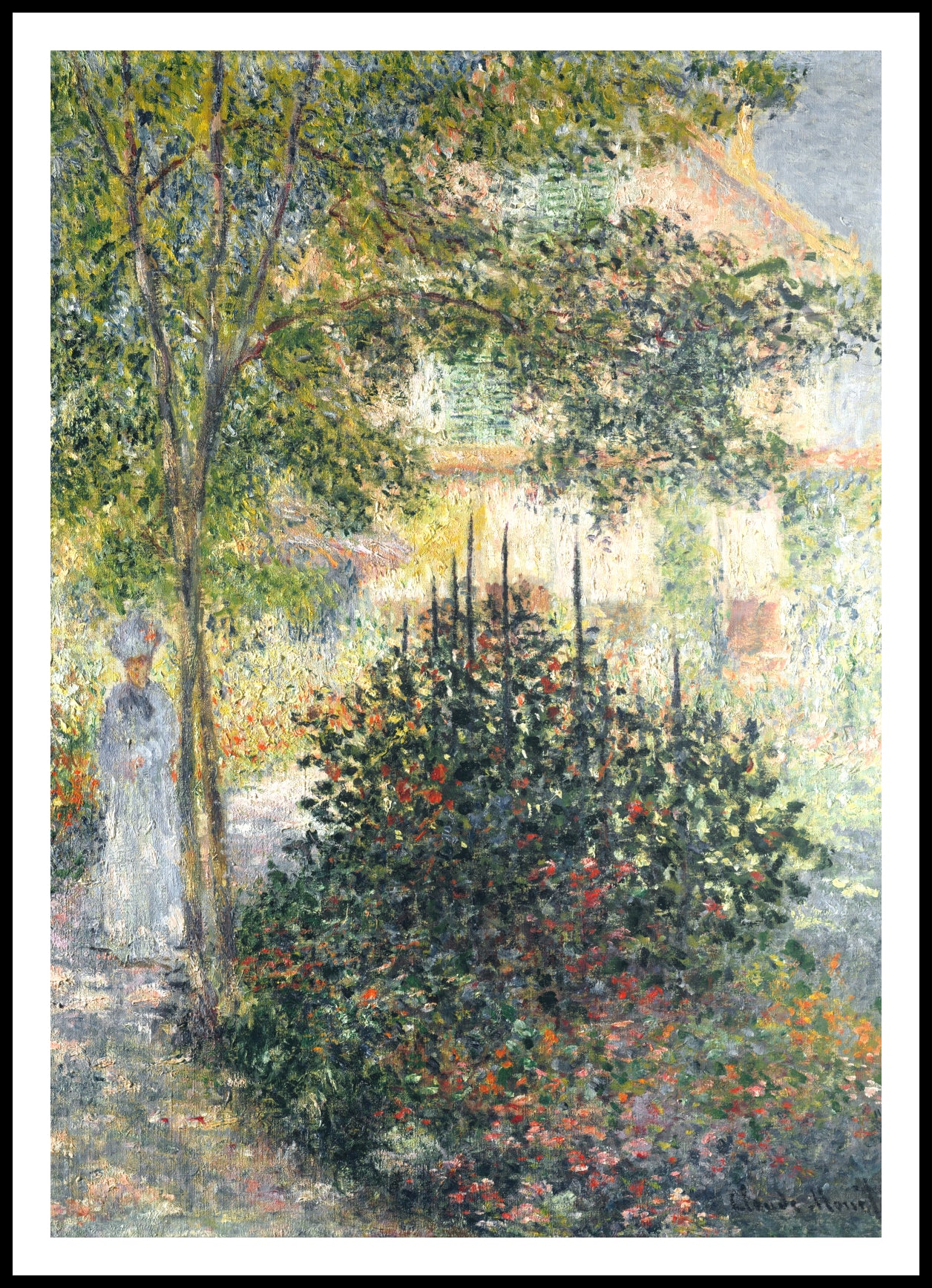 Plakat Camille Monet in the Garden, Monet