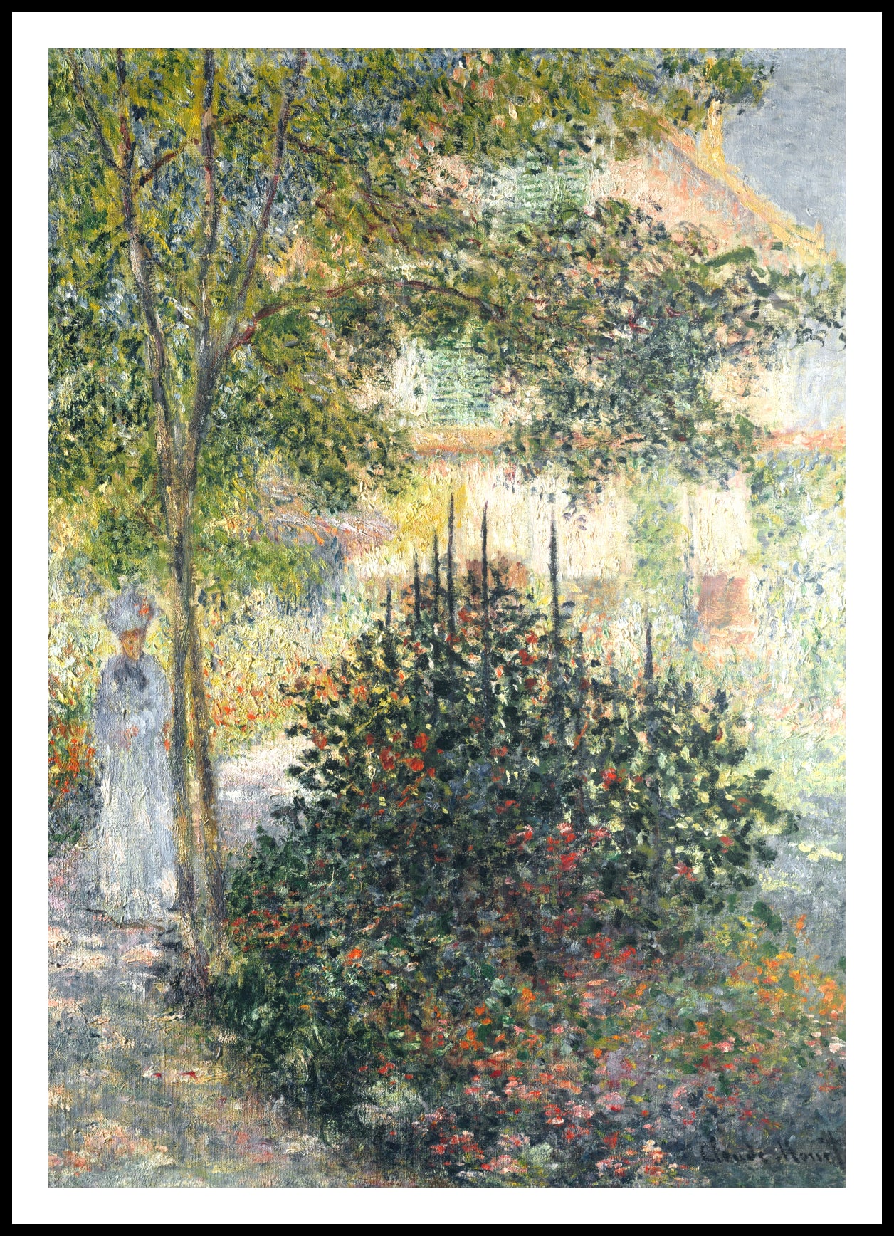 Plakat  Camille Monet in the Garden, Monet Vintage