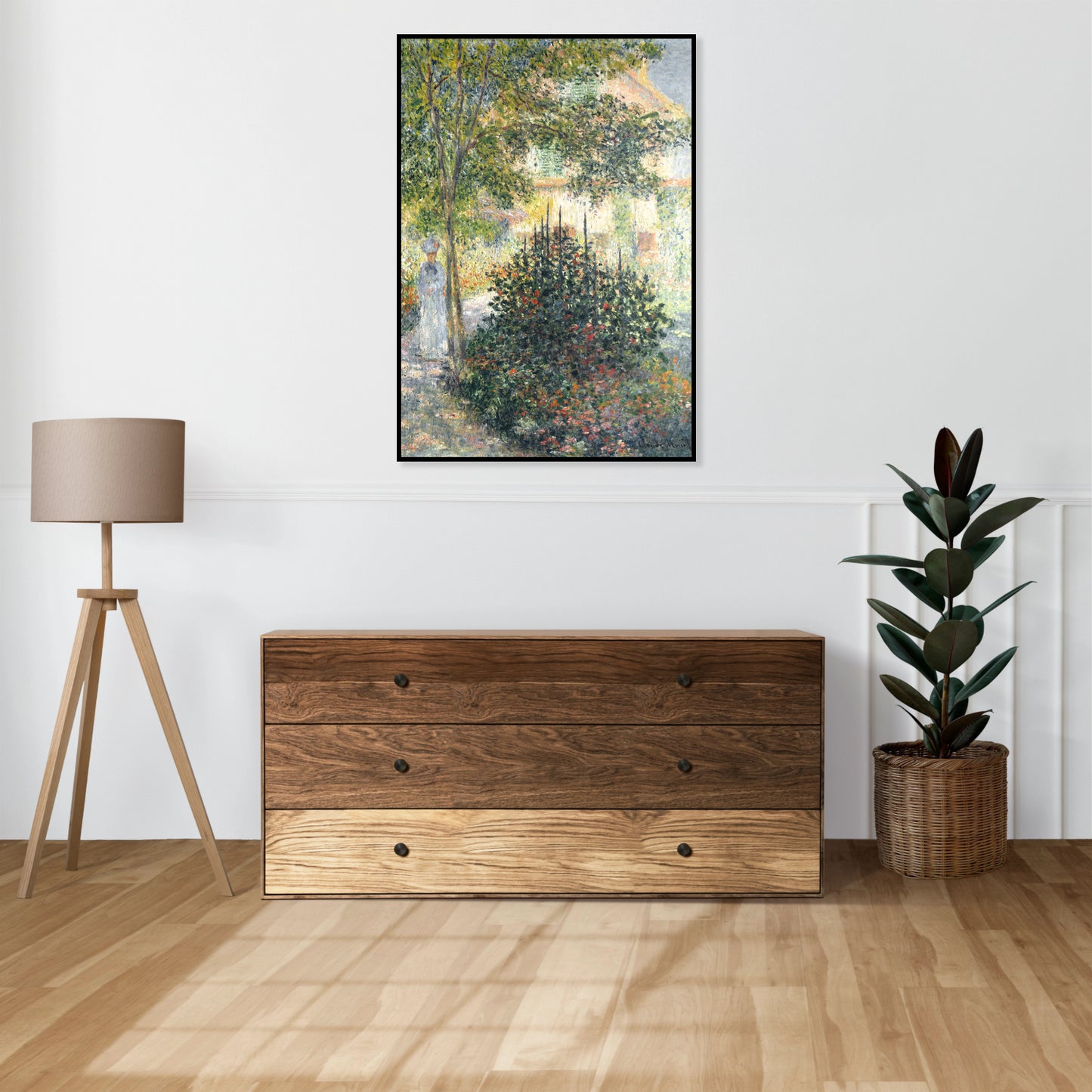 Plakat  Camille Monet in the Garden, Monet Vintage