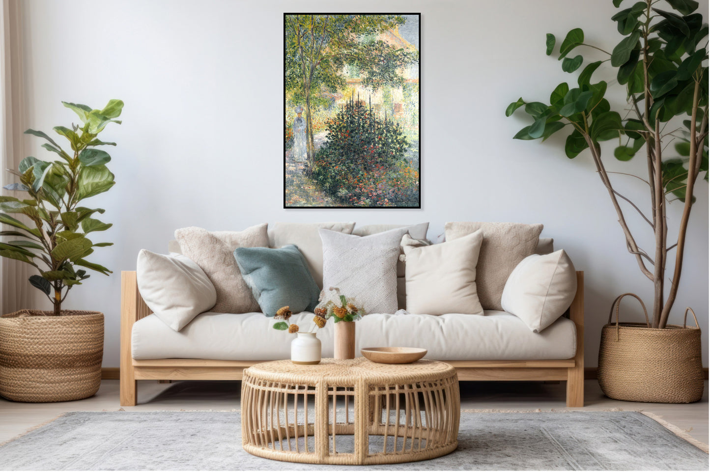 Plakat  Camille Monet in the Garden, Monet Vintage