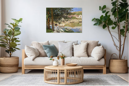 Obraz  On the Bank of the Seine, Monet Vintage