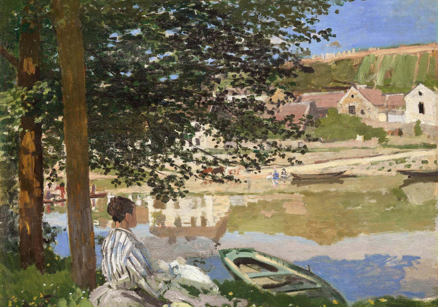 Plakat  On the Bank of the Seine, Monet Vintage