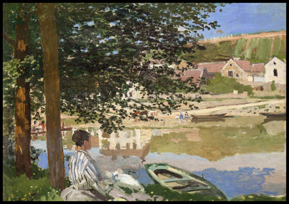 Plakat  On the Bank of the Seine, Monet Vintage