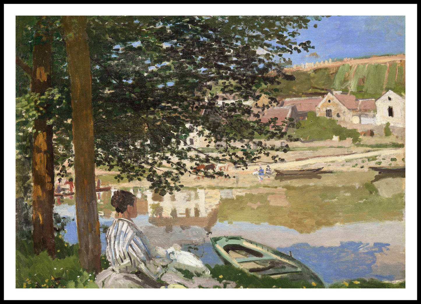Plakat  On the Bank of the Seine, Monet Vintage