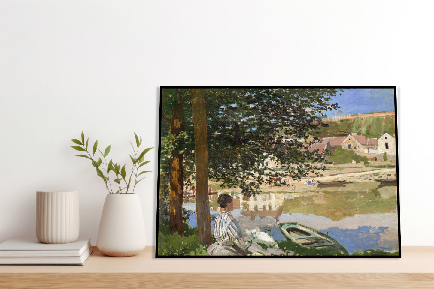 Plakat  On the Bank of the Seine, Monet Vintage