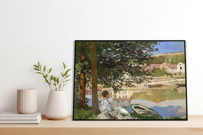 Plakat  On the Bank of the Seine, Monet Vintage
