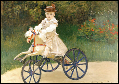 Plakat  Jean Monet on His Hobby Horse, Monet Vintage