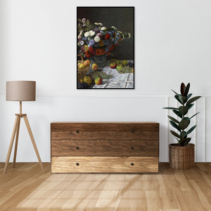 Plakat  Still Life with Flowers and Fruit, Monet Vintage